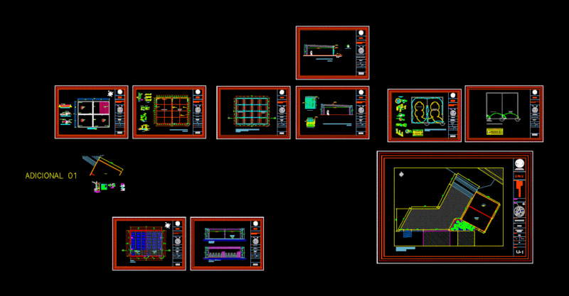 Educational Classrooms Drywall ZIP CAD Drawing