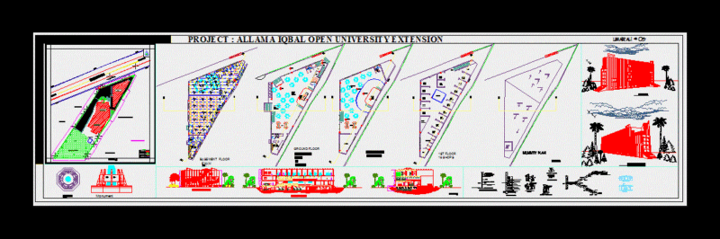 Educational Institutional Building DWG Plan for AutoCAD