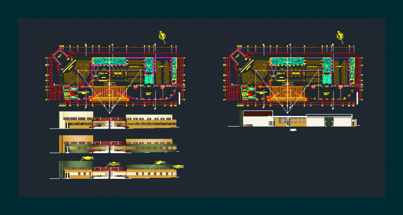 Eductional Institution DWG Block for AutoCAD