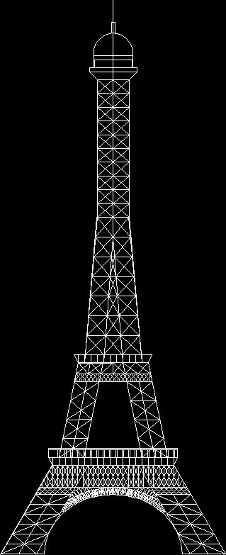 Eiffel Tower 3D DWG Model for AutoCAD • Designs CAD