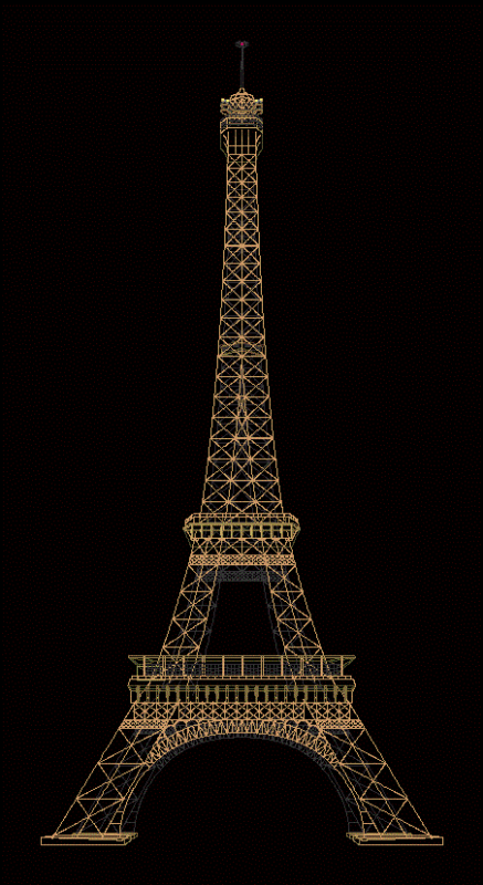 Eiffel Tower DWG Model for AutoCAD