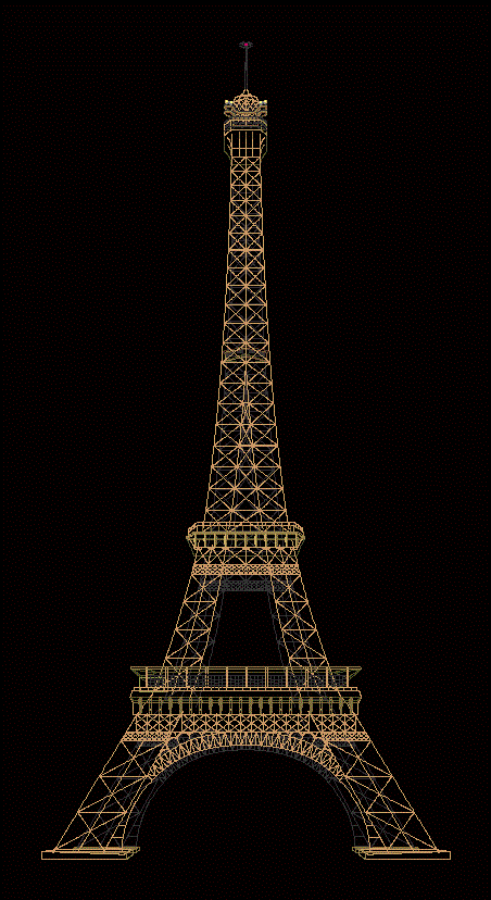  Eiffel Tower DWG Model for AutoCAD Designs CAD