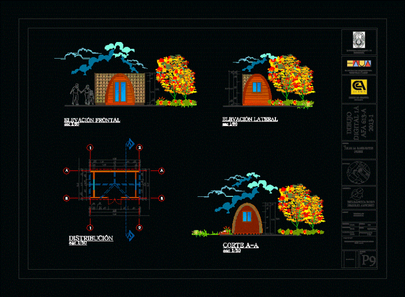 Emergency Housing DWG Block for AutoCAD