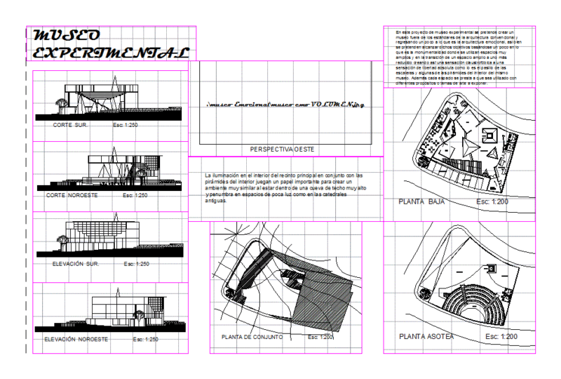 Emotional Museum DWG Section for AutoCAD
