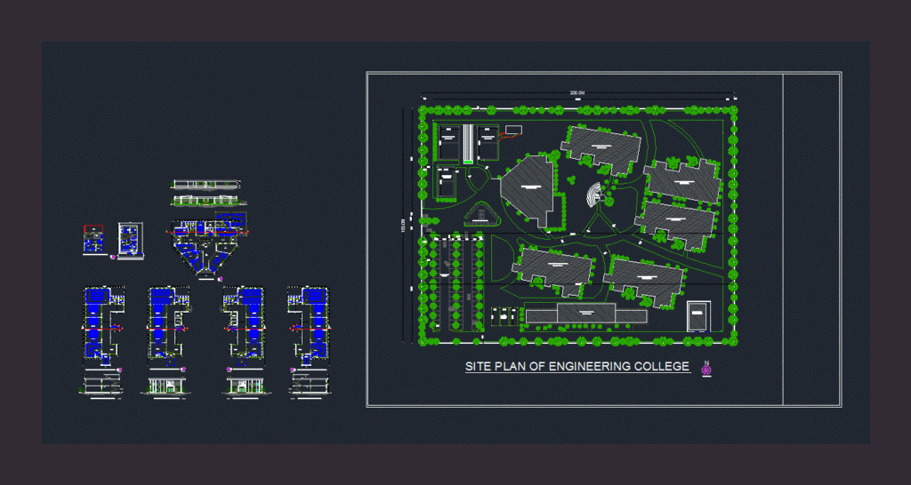 Engineering College Campus DWG Full Project for AutoCAD