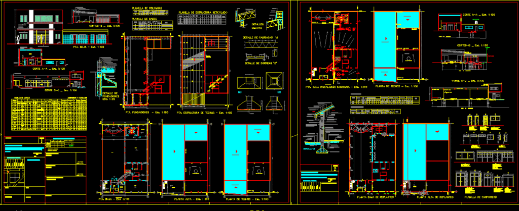 Enlargement Church DXF Section for AutoCAD