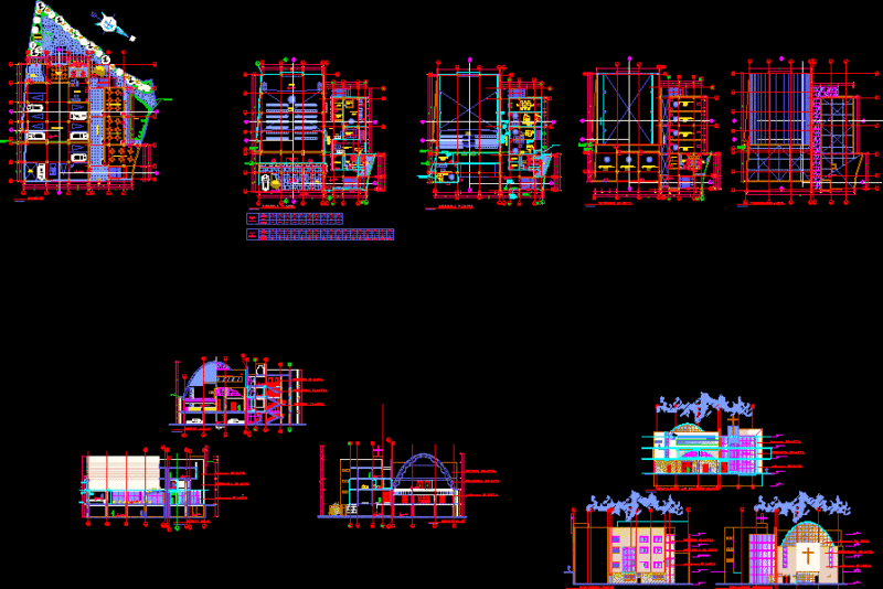 Evangelical Church DWG Block for AutoCAD