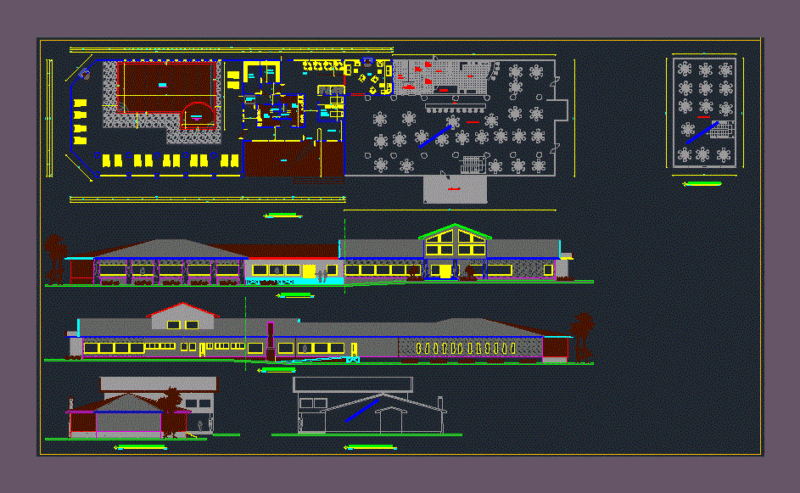 Center for Special Events 2D DWG Design Plan for AutoCAD