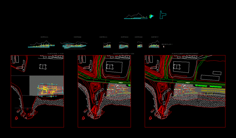 Event Center DWG Elevation for AutoCAD