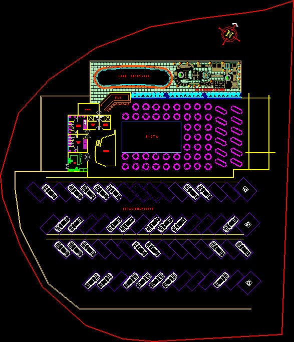 Salão de eventos em AutoCAD, Baixar CAD Grátis (287.57 KB)