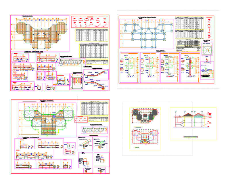 Exagonal Building – Educational Building DWG Block for AutoCAD