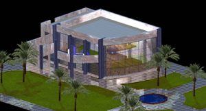 Exhibition Hall 2D/3D DWG Plan/Model for AutoCAD • Designs CAD