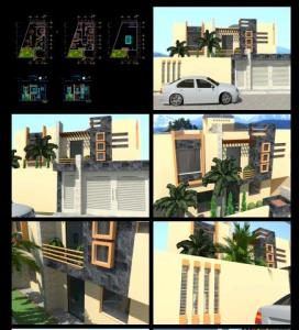 Expansion In Housing 3D DWG Elevation for AutoCAD
