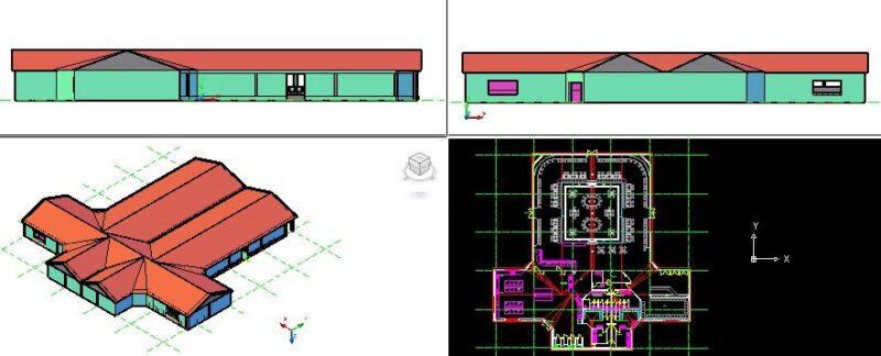 Experimental Centre DWG Block for AutoCAD