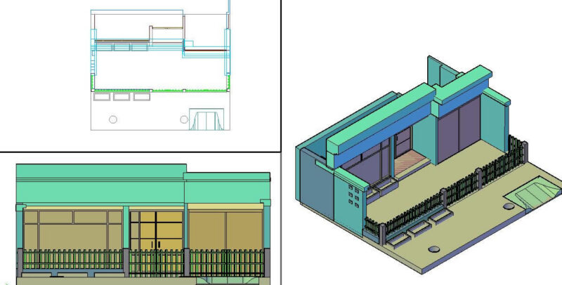 Facade 3D DWG Model for AutoCAD