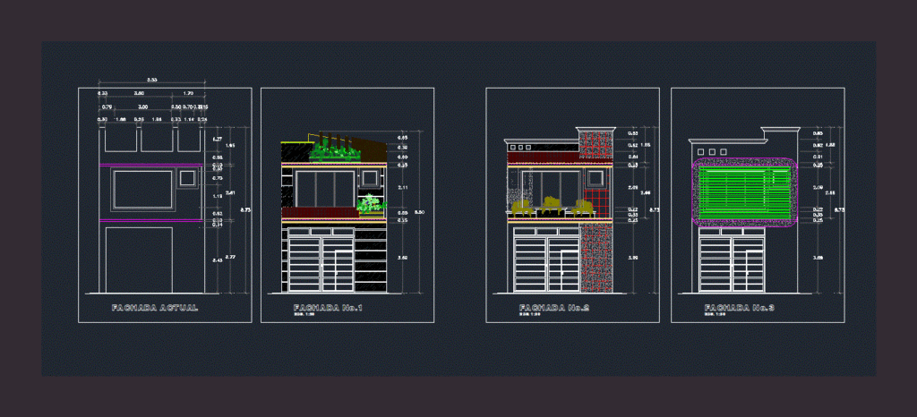 Facade Remodeling DWG Model for AutoCAD