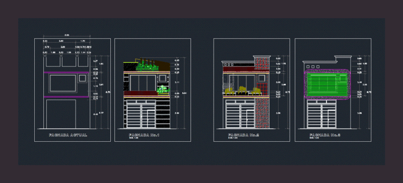 Facade Remodeling DWG Model for AutoCAD