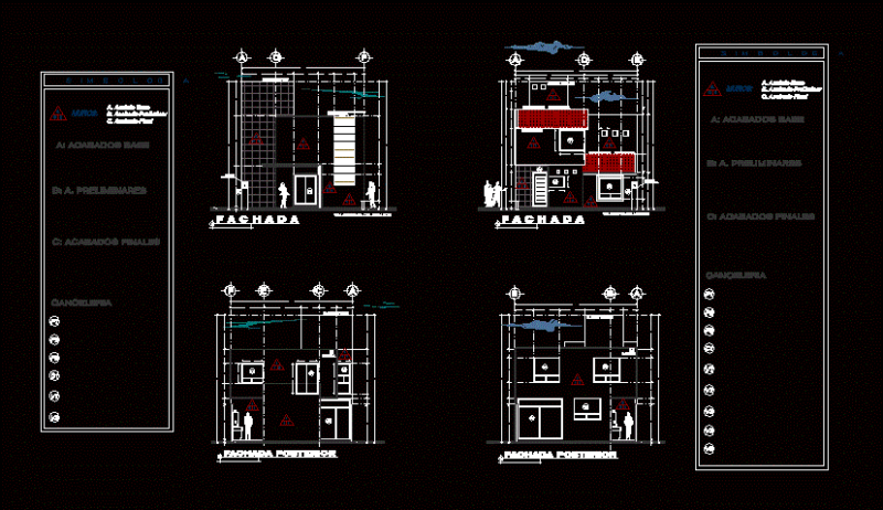 Facades DWG Plan for AutoCAD