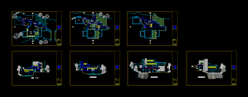 Fallingwater 2D DWG Block for AutoCAD