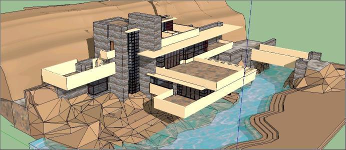  Fallingwater 3D  SKP Model for SketchUp  Designs CAD