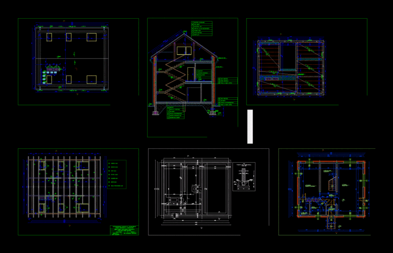 Familly House DWG Full Project for AutoCAD
