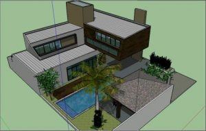 Family Home Country 3D SKP Model for SketchUp • Designs CAD