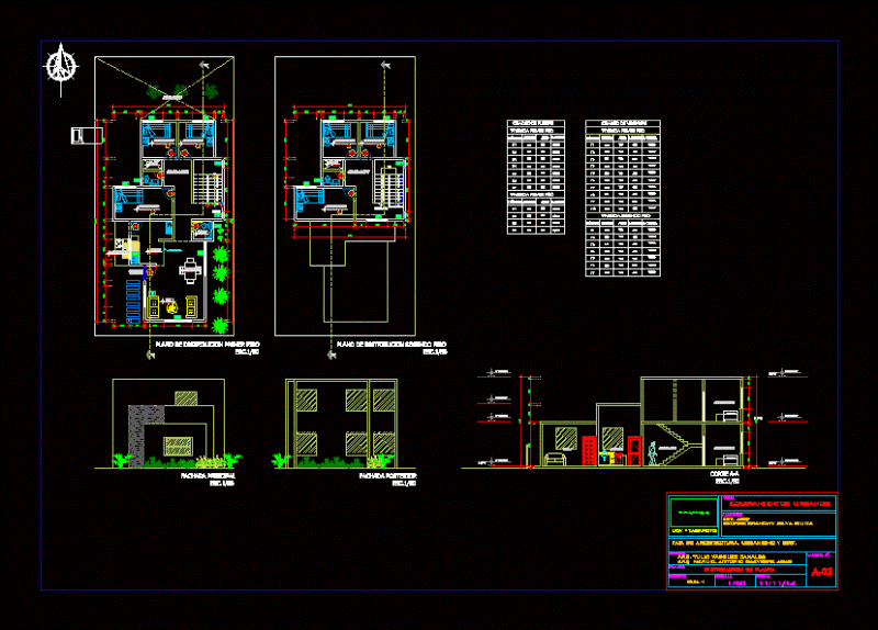 Family Home DWG Block for AutoCAD