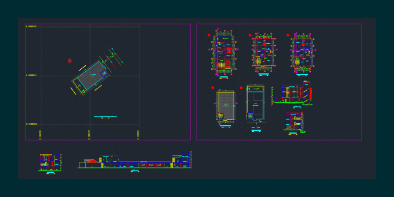 Family Home DWG Block for AutoCAD