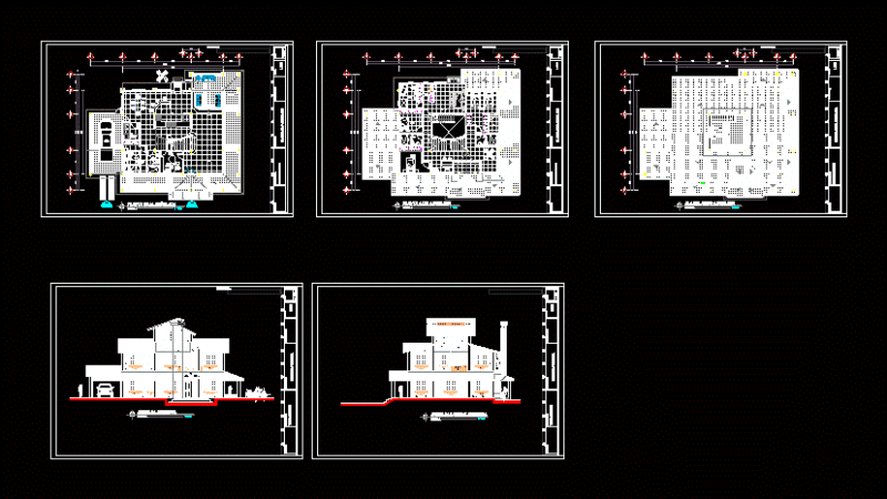 Family House 2 Level DWG Block for AutoCAD