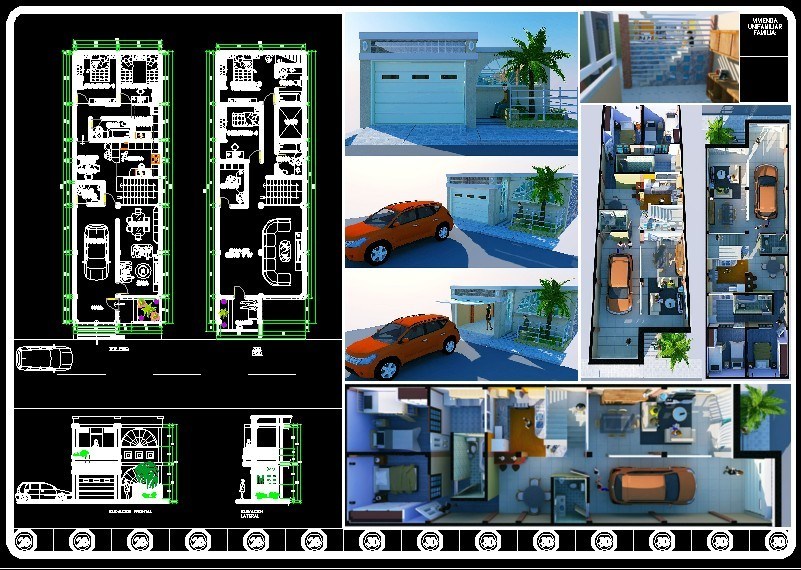 Family House 3D DWG Model for AutoCAD • Designs CAD