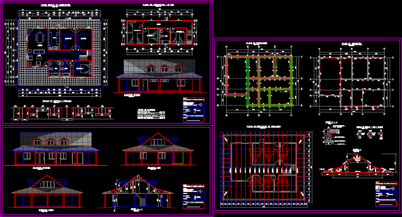 Family House DWG Block for AutoCAD