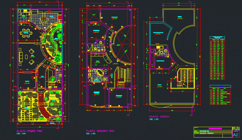 Family House DWG Block for AutoCAD