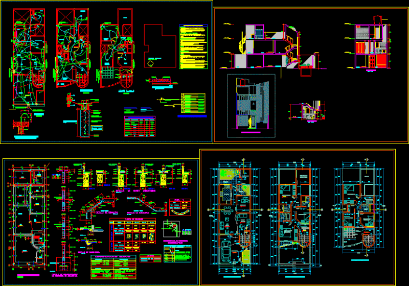 Family House DWG Block for AutoCAD