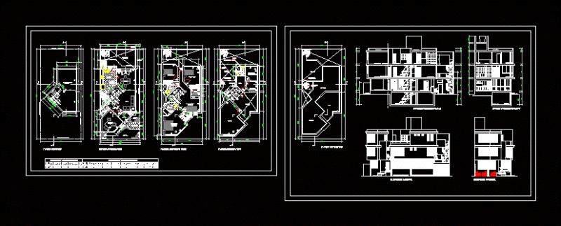 Family House DWG Block for AutoCAD