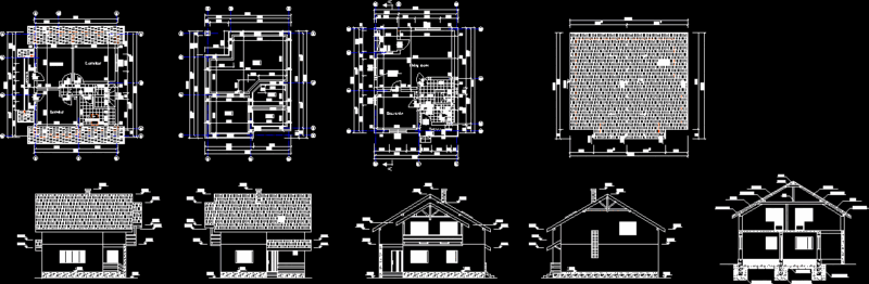 Family House DWG Full Project for AutoCAD