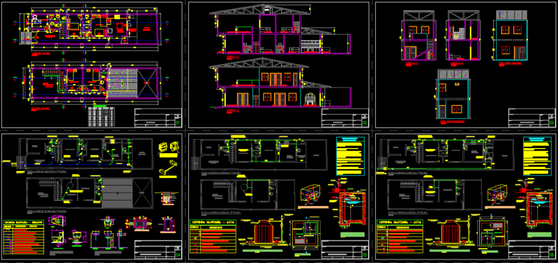 Family House DWG Full Project for AutoCAD