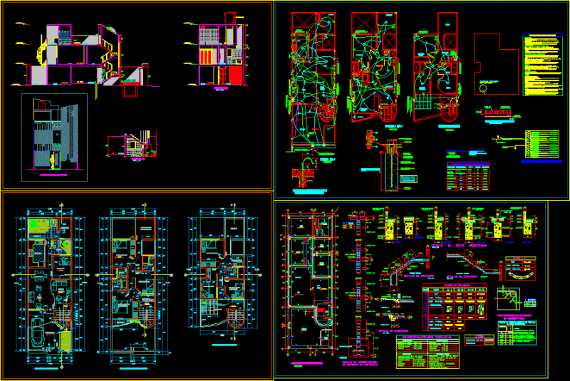 Family House DWG Plan for AutoCAD