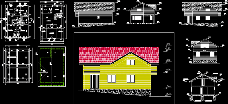 Family House DWG Plan for AutoCAD