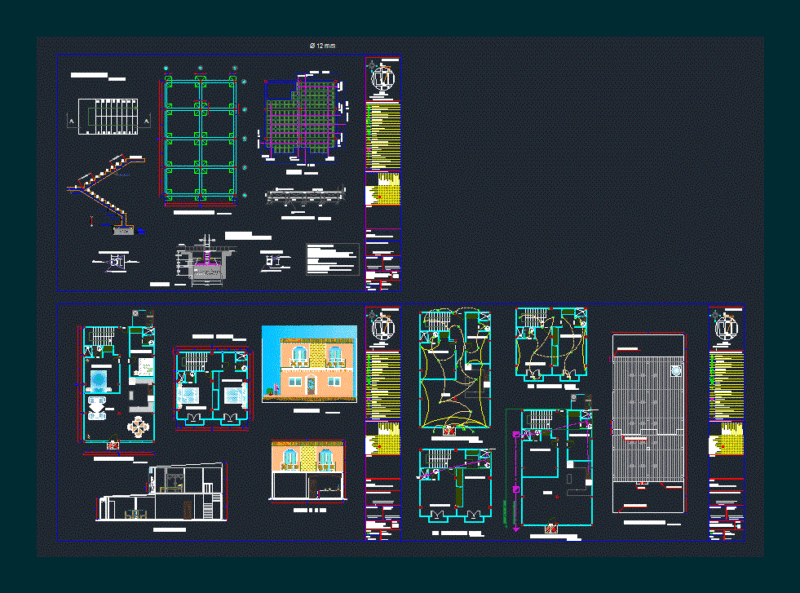 Family House DWG Plan for AutoCAD