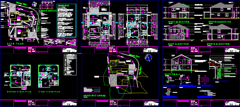 Family House DWG Plan for AutoCAD