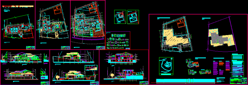 2 Storeys Family House 2D DWG Full Project For AutoCAD