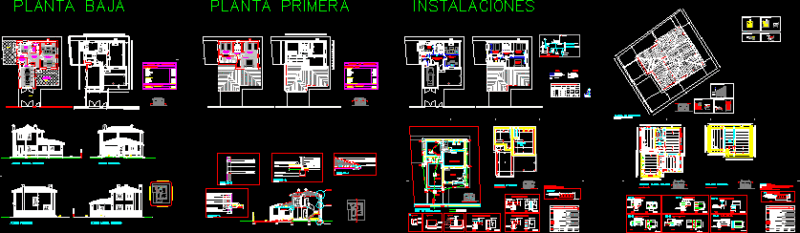Family House DWG Section for AutoCAD