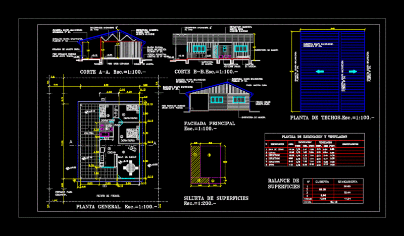 Family House DWG Section for AutoCAD
