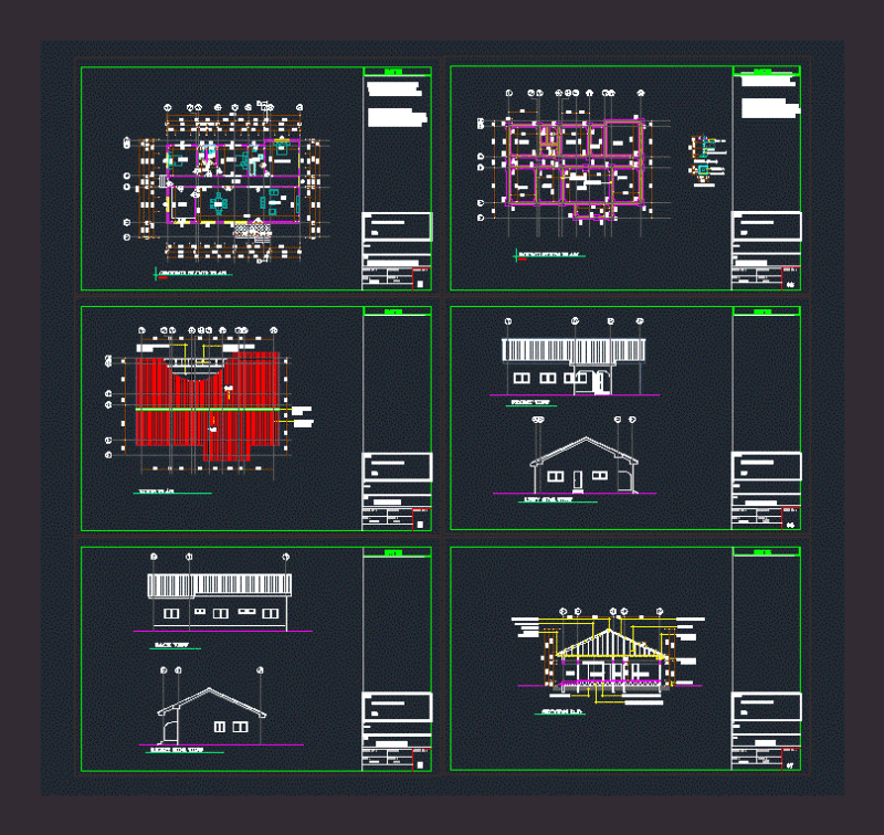 Family House DWG Section for AutoCAD