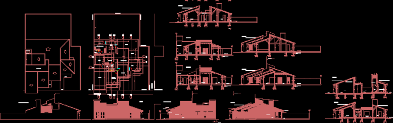 Family House DWG Section for AutoCAD