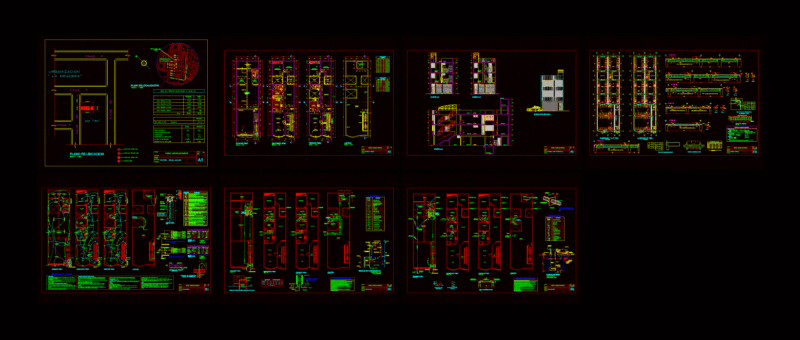 Family Houses – 6m X 20mts Trade DWG Full Project for AutoCAD