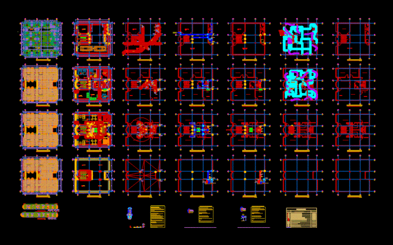 Family Housing 11 X 11 DWG Block for AutoCAD