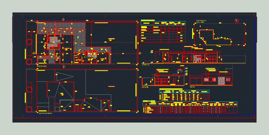 Family Housing DWG Block for AutoCAD