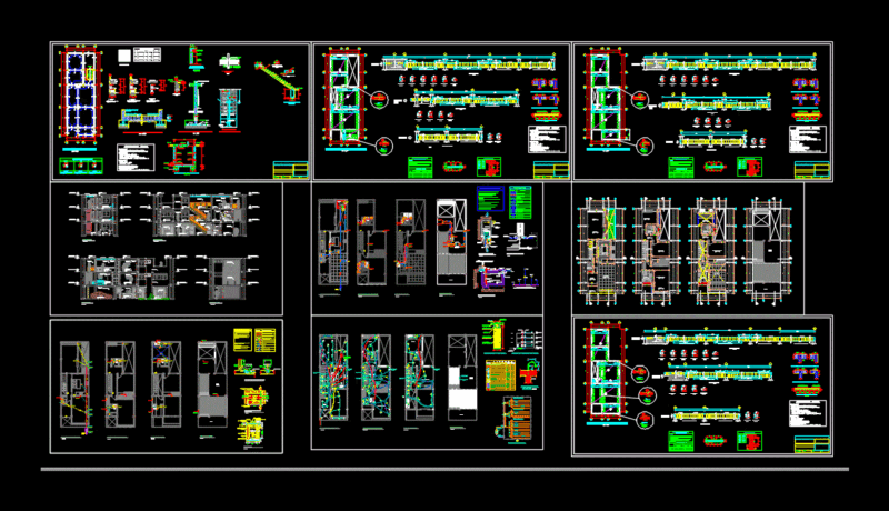 Family Housing DWG Block for AutoCAD