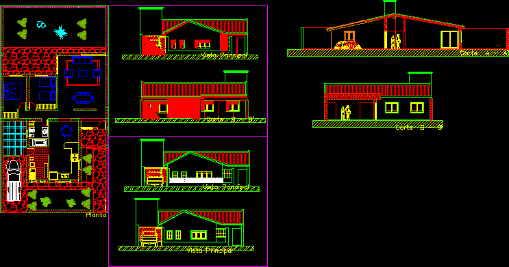 Family Housing DWG Section for AutoCAD • Designs CAD